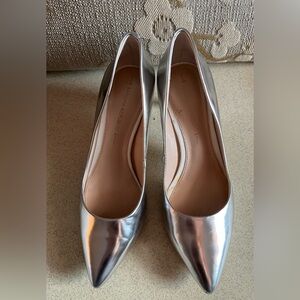 Banana Republic Shiny Silver Heels
